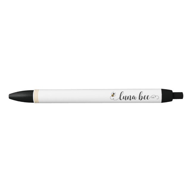 Luna Bee Black Ink Pen (Front)