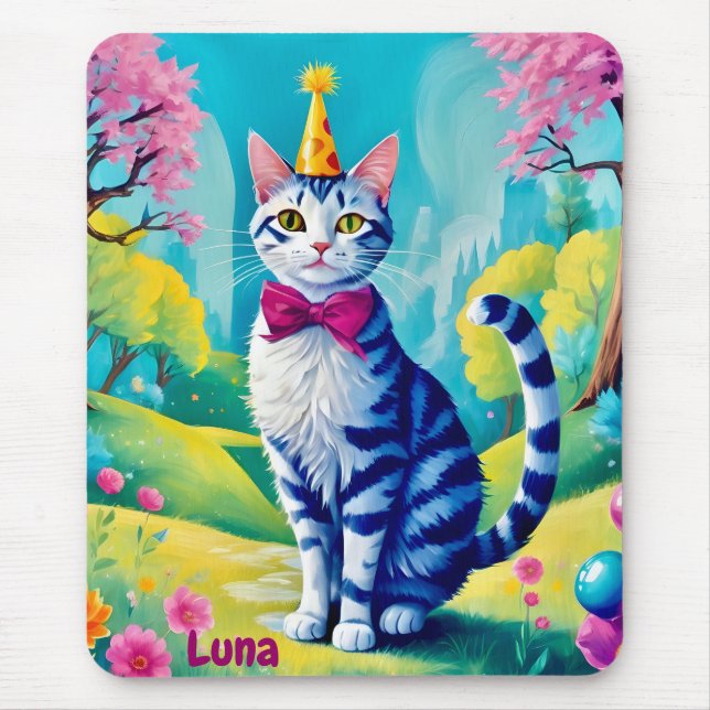 LUNA ~ BIRTHDAY Cat ~ Cute! ~ Mousepad (Front)