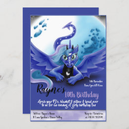 Luna Dragon Party Invitations