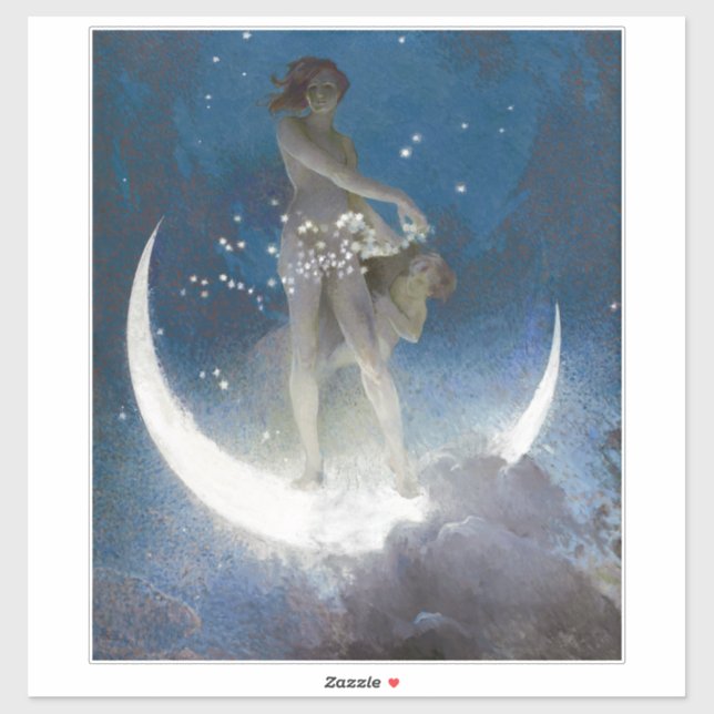 Luna Goddess at Night Scattering Stars (Sheet)