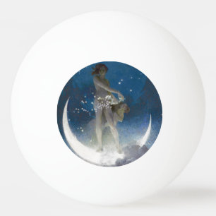 Luna Goddess at Night Scattering Stars Ping Pong Ball
