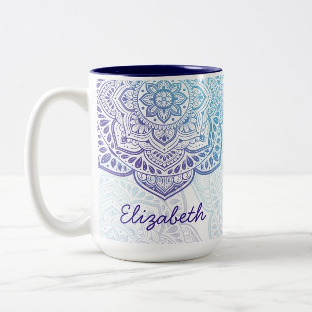 Luna Mandala 15 oz. Personalised Mug (Left)