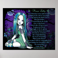 Luna Moon Lilly Goth Myka Jelina Fairy Poem Poster