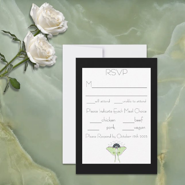 Luna Moon Moon Phases RSVP Card (Creator Uploaded)