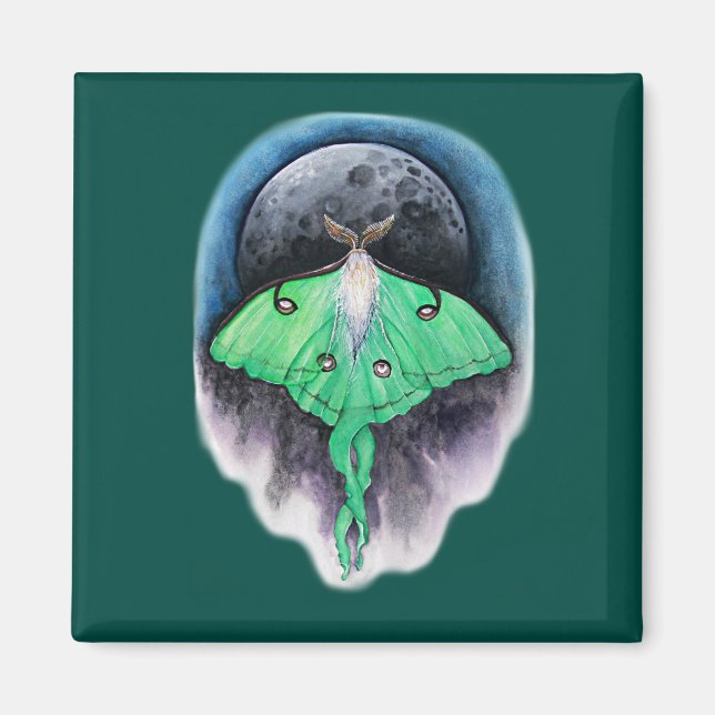 Luna Moon Moth Magnet (Front)