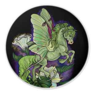 Luna Moonduster Moth Fairy Horse Ceramic Knob