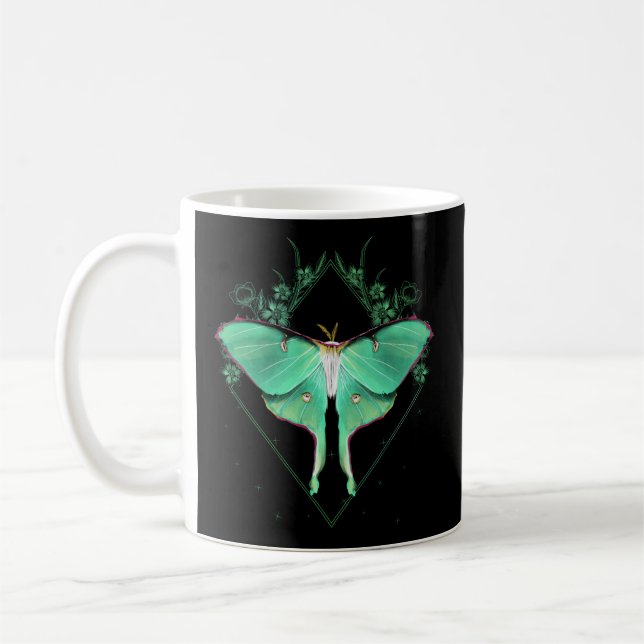 Luna Moth Beautiful Butterfly Insect Themed Coffee Mug (Left)