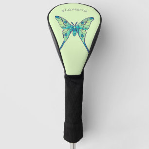 Luna moth butterfly insect green name golf head cover