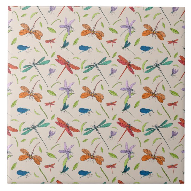 Luna moth butterfly pattern tile (Front)