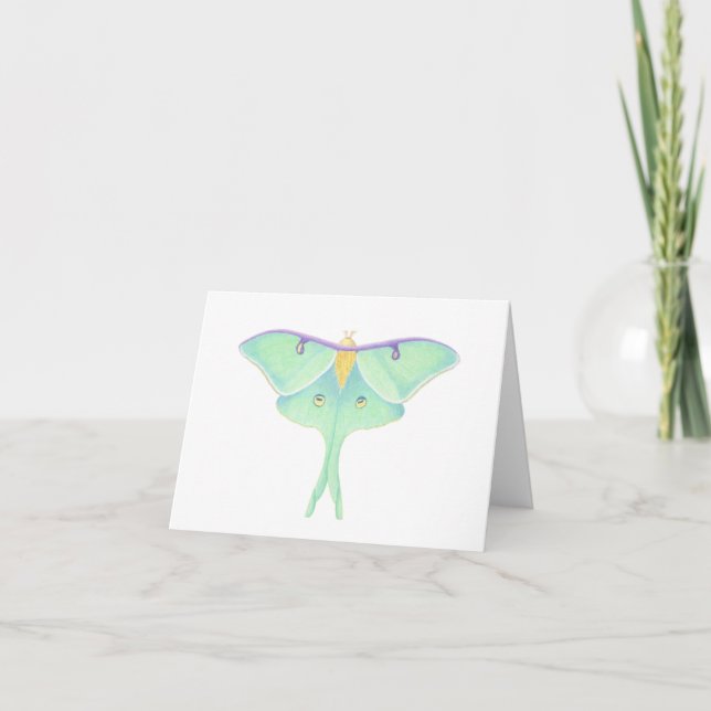 Luna Moth Card (Front)