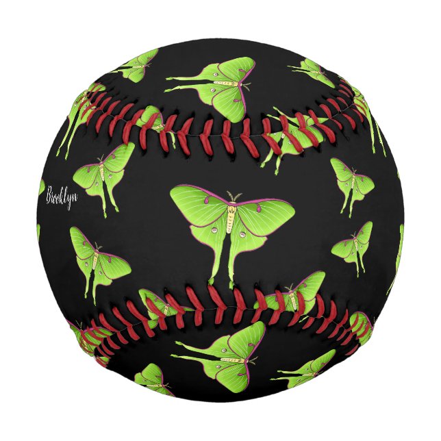 Luna Moth cartoon illustration  Baseball (Front)