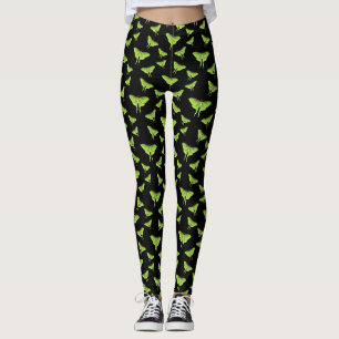 Luna Moth cartoon illustration  Leggings
