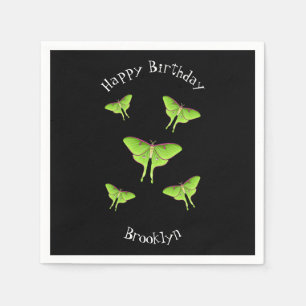 Luna Moth cartoon illustration Napkin