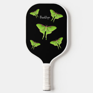 Luna Moth cartoon illustration Pickleball Paddle
