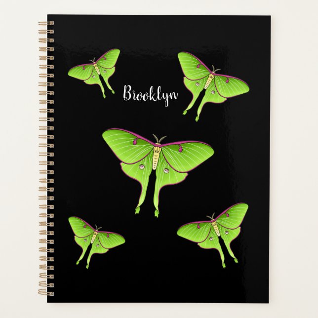 Luna Moth cartoon illustration  Planner (Front)