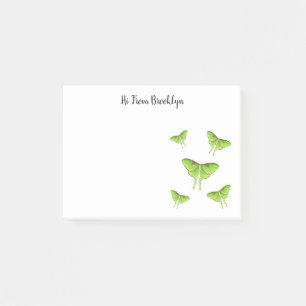 Luna Moth cartoon illustration Post-it Notes