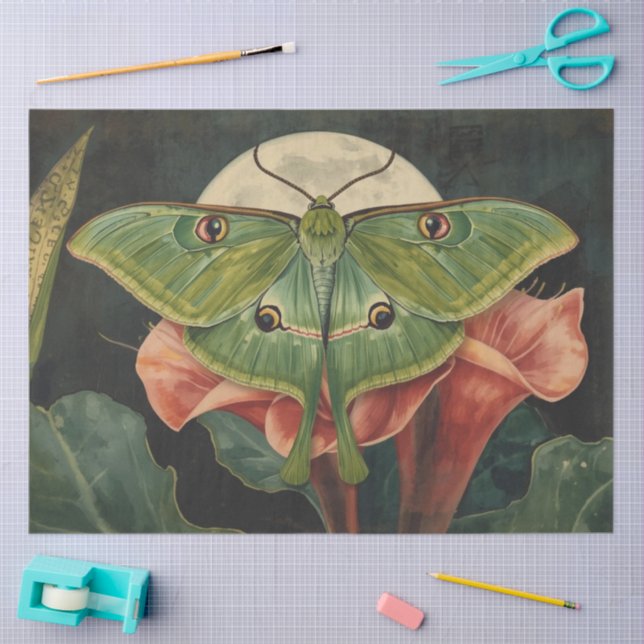 Luna Moth ConservatoryvBotanicals Tissue Paper (Craft)