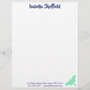 Luna Moth Custom Letterhead