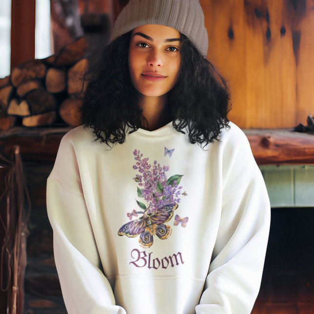 Luna Moth, Floral Moth Hoodie (Creator Uploaded)