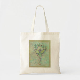 Luna moth moon design by Renee Lavoie Tote Bag