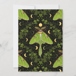 Luna moth, moon phases and ivy damask 2