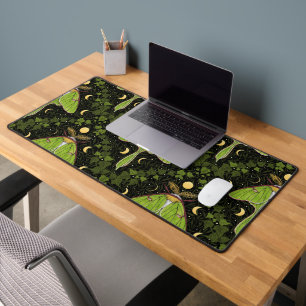 Luna moth, moon phases and ivy damask 2 desk mat
