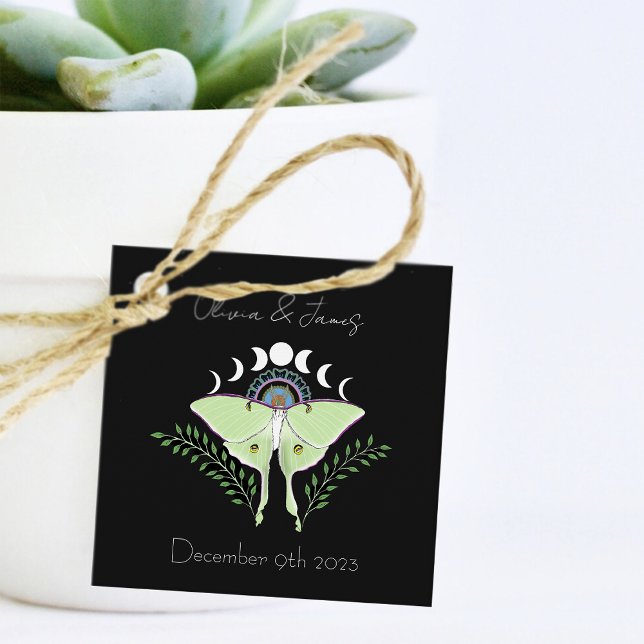 Luna Moth Moon Phases Favour Tags (Creator Uploaded)