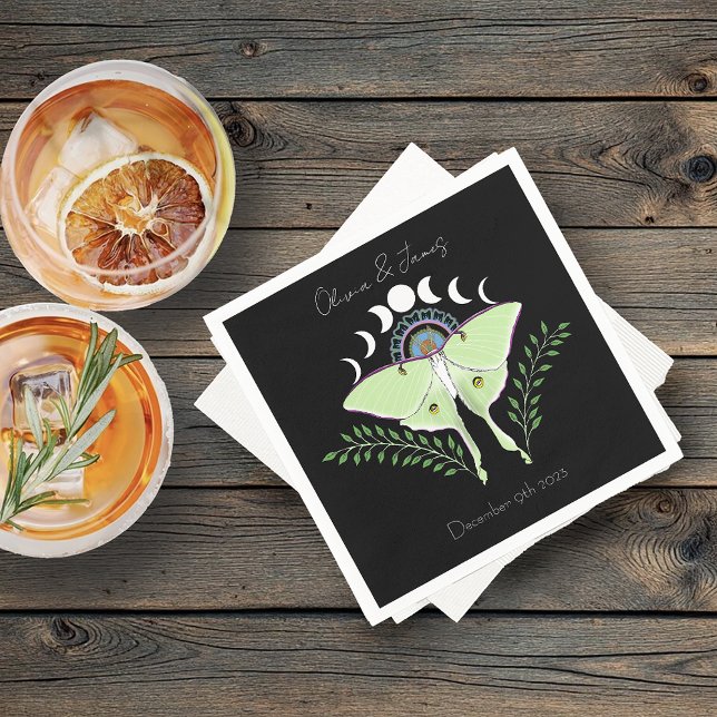Luna Moth Moon Phases Napkin (Creator Uploaded)