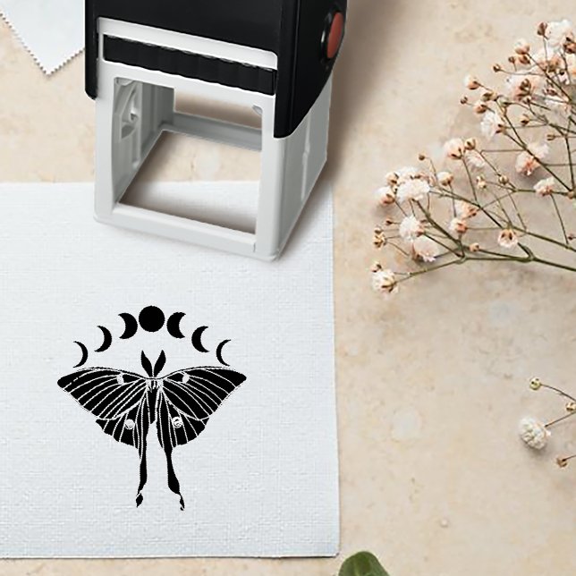 Luna Moth Moon Phases Self-inking Stamp (Creator Uploaded)