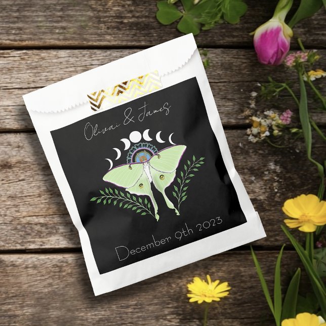 Luna Moth Moon Phases Wedding  Favour Bags (Creator Uploaded)