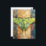Luna Moth Painting Postcard<br><div class="desc">A colorful luna moth fantasy painting AI generated art</div>