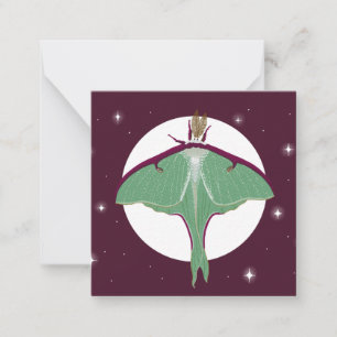 Luna Moth Postcard Style Note Card