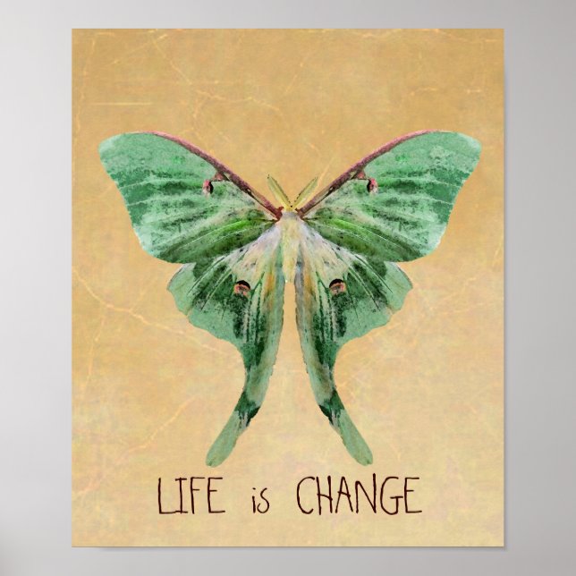 Luna Moth Print Life is Change (Front)