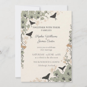 Luna Moth Sage Botanical Garden Invitation
