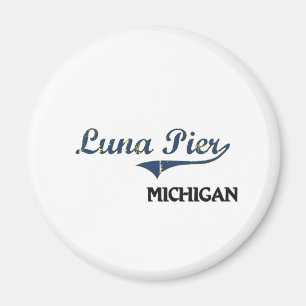 Luna Pier Michigan City Classic Magnet