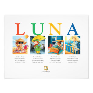 Luna’s Baby Name Poster – A Whimsical Keepsake