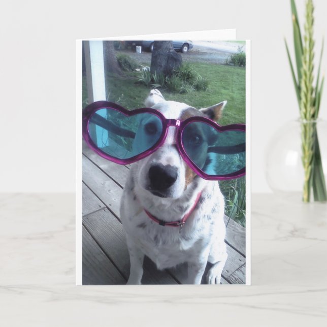 Luna Says "Bad Hair Day? Get bigger glasses" Card (Front)