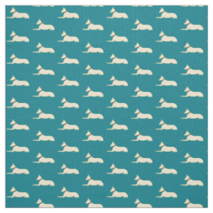 Luna the Regal Dog Fabric