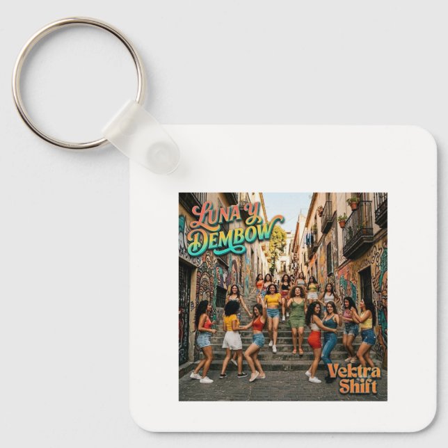 Luna y Dembow key ring (Front)