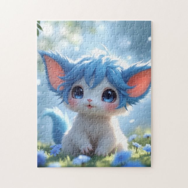 Lunabu in the Blue Meadow Jigsaw Puzzle (Vertical)