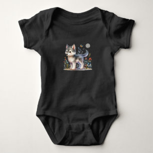Lunar Baby Wolf - Adorable Baby Romper Bodysuit