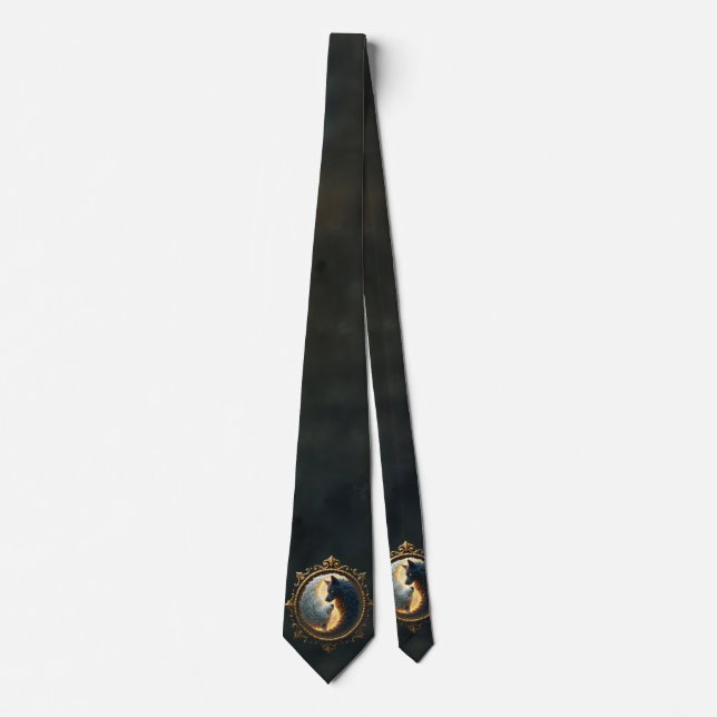 Lunar Balance – Where Shadows Embrace the Light.  Tie (Front)