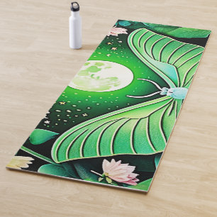 Lunar Butterfly Bloom Design Yoga Mat