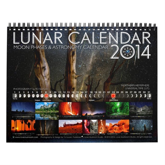Lunar Calendar 2014 Astronomy Wall Calendar B (Cover)