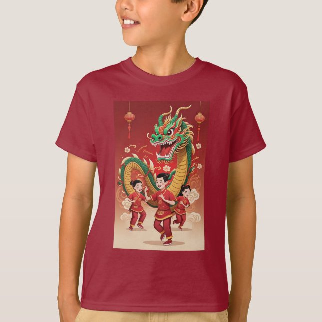 Lunar Chinese New Year 2024 Year of The Dragon T-Shirt (Front)