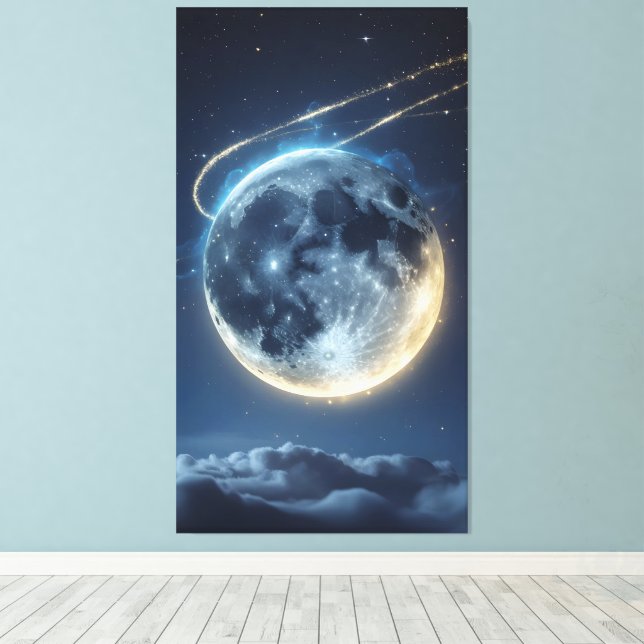 Lunar Dream Glow Canvas Print (Insitu(Wood Floor))