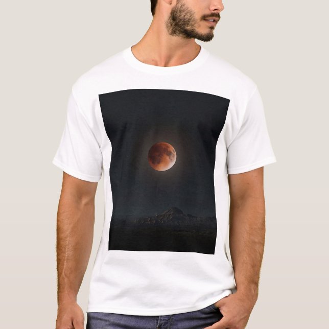 Lunar Eclipse Cosmic Style Men's T-Shirt (Front)