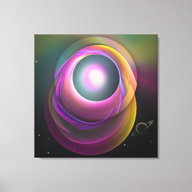 Lunar Eclipse, Fantasy abstract wallart Canvas Print (Front)