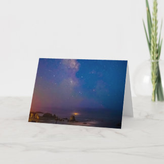 Lunar Eclipse & Milky Way | Bandon Beach, Oregon Card