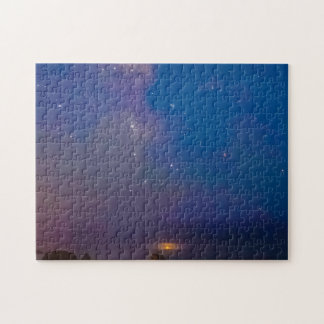 Lunar Eclipse & Milky Way | Bandon Beach, Oregon Jigsaw Puzzle
